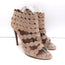 Alaia Laser Cut Booties Nude Suede Size 38.5 Open Toe Ankle Boots