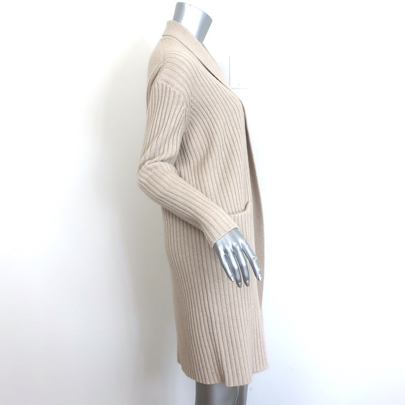 Zero + Maria Cornejo Lia Cardigan Cashmere-Wool Ribbed Knit Size Extra Small