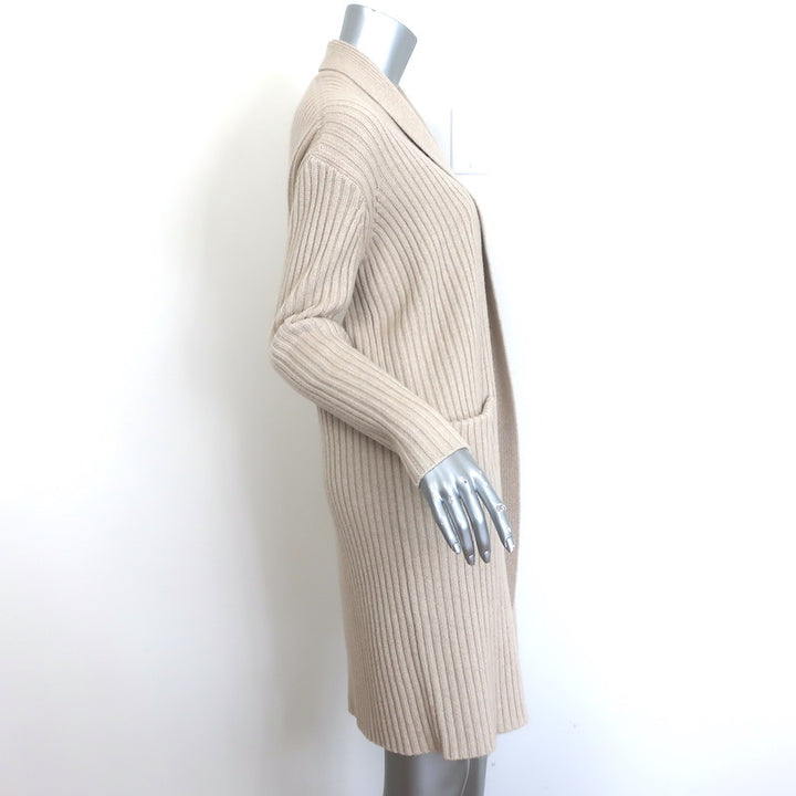 Zero + Maria Cornejo Lia Cardigan Cashmere-Wool Ribbed Knit Size Extra Small