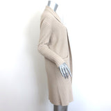 Zero + Maria Cornejo Lia Cardigan Cashmere-Wool Ribbed Knit Size Extra Small