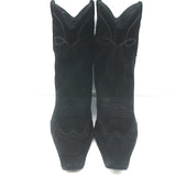 KHAITE Dallas Western Ankle Boots Black Suede Size 41