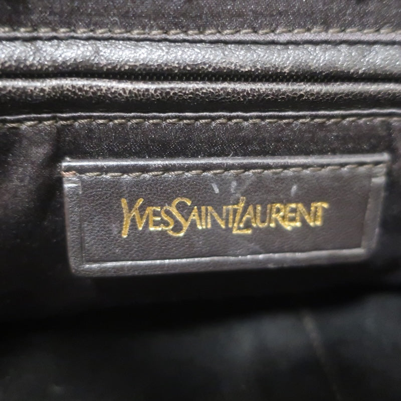Yves Saint Laurent Roady Hobo Burgundy Leather Large Shoulder Bag