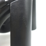 Saint Laurent Bianca Knotted Leather Platform Ankle Strap Sandals Black Size 38