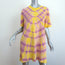 Raquel Allegra T-Shirt Dress Yellow/Purple Tie Dye Size 0 Short Sleeve Mini NEW