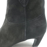KHAITE Dallas Western Ankle Boots Black Suede Size 41