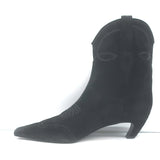 KHAITE Dallas Western Ankle Boots Black Suede Size 41