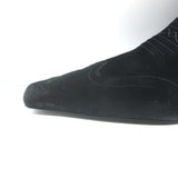 KHAITE Dallas Western Ankle Boots Black Suede Size 41