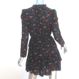 Ulla Johnson Josette Dress Black Eyelet-Embroidered Floral Print Size 0 NEW