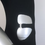 Dion Lee Lustrate Fork Cutout Midi Dress Black Ribbed Knit Size US 4