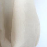 Khaite Alma puff sleeve gathered blouson top in ivory silk-blend, size 4, pre-owned authentic luxury