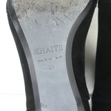 KHAITE Dallas Western Ankle Boots Black Suede Size 41