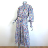 Isabel Marant Etoile Galoa Midi Dress Multicolor Floral Print Cotton Size 36