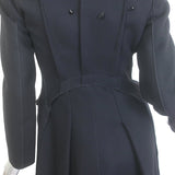 Prada Jeweled-Collar Coat Black Wool Felt Size 40