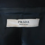 Prada Jeweled-Collar Coat Black Wool Felt Size 40