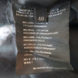 Prada Jeweled-Collar Coat Black Wool Felt Size 40