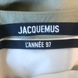 Jacquemus La Robe Adour Draped Midi Dress Sage Twill Size 38