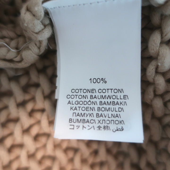 Brunello Cucinelli Chunky Knit Zip-Up Hooded Cardigan Beige Cotton Size Large
