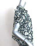 Ulla Johnson Top Nova Indigo Lurex Floral Print Silk Size 2 Puff Sleeve Blouse