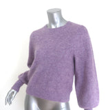 Maje Puff Sleeve Ribbed Knit Sweater Violet Mohair-Blend Size 1