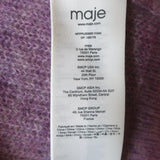 Maje Puff Sleeve Ribbed Knit Sweater Violet Mohair-Blend Size 1