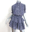 LoveShackFancy Alfie Ruffled Mini Dress Blue Floral Print Voile Size Small
