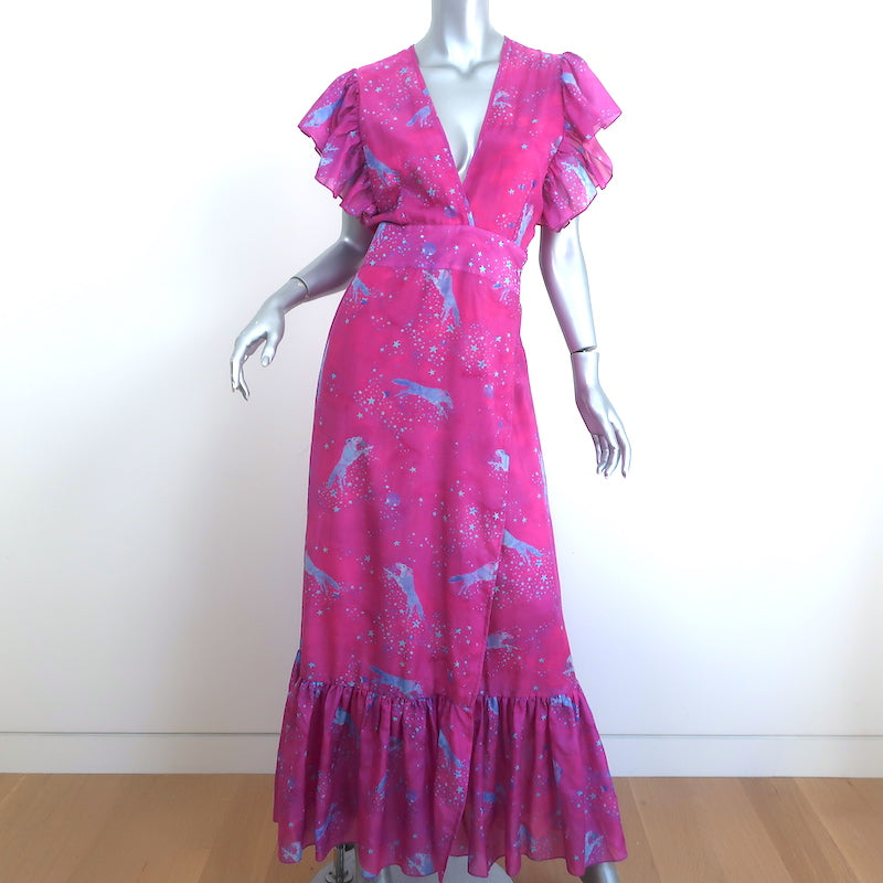Celine Dress in Monogram Silk Cotton - Brown - Size : L - for Women