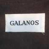 Vintage Galanos Croc-Embossed Belted Coat Dark Brown Jacquard Size Medium
