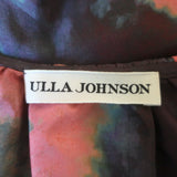 Ulla Johnson Semira Puff Sleeve Mini Dress Rosewood Tie Dye Silk Size 4