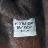 Vintage Galanos Croc-Embossed Belted Coat Dark Brown Jacquard Size Medium