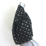 Sandro Galaxy Studded Faille Cropped Button Down Shirt Black Size 1