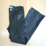 FRAME Leather Le Crop Mini Boot Pants Black Size 25