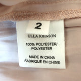 Ulla Johnson Olga Blouson Mini Dress Rose Plisse Satin Size 2 NEW