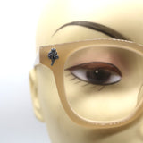 Mark McNairy x Garrett Leight Veni Vidi Vici Round Eyeglasses Beige