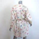 MOTHER The New To Town Shirtdress Cream Goodbye Horses Print Size Medium