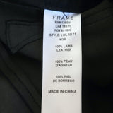 FRAME Leather Le Crop Mini Boot Pants Black Size 25