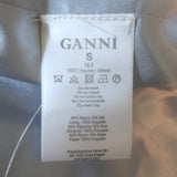 GANNI Hayden Quilted Velvet Jacket Blue Size Small