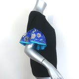 Authentic Emilio Pucci ruffled knit top with silk sleeves in black virgin wool, pre-owned, size S