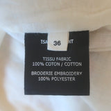 Isabel Marant Etoile Vera Mini Skirt Ecru Embroidered Cotton Gauze Size 36 NEW