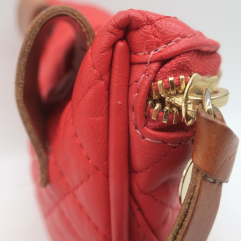 Clare V. Supreme FannyPack Belt Bag Red Quilted Leather