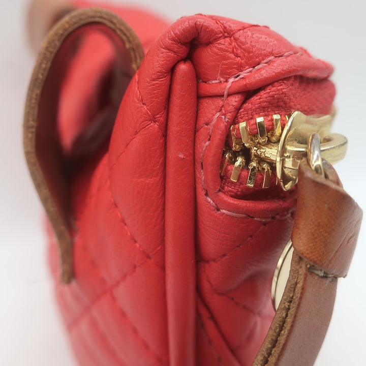 Clare V. Supreme FannyPack Belt Bag Red Quilted Leather