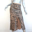 Anine Bing Dolly Midi Skirt Beige Zebra Print Silk Satin Size Extra Small