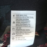 Vince Button Down Blouse Black Tulip Print Satin Size Extra Extra Small