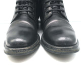 Saint Laurent Ranger Zip Combat Boots Black Leather Size 38.5 Flat Ankle Boots