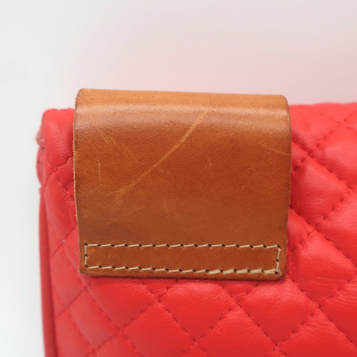 Clare V. Supreme FannyPack Belt Bag Red Quilted Leather
