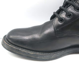 Saint Laurent Ranger Zip Combat Boots Black Leather Size 38.5 Flat Ankle Boots