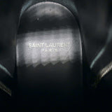 Saint Laurent Ranger Zip Combat Boots Black Leather Size 38.5 Flat Ankle Boots