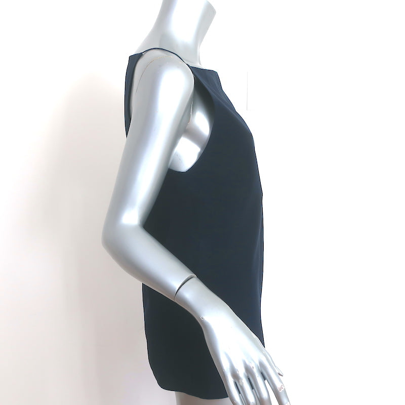Zimmermann Tank Top Navy Silk Size 0 Square Neck Sleeveless Blouse