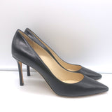 Jimmy Choo Romy 85 Pumps Black Kid Leather Size 38.5 Pointed Toe Heels
