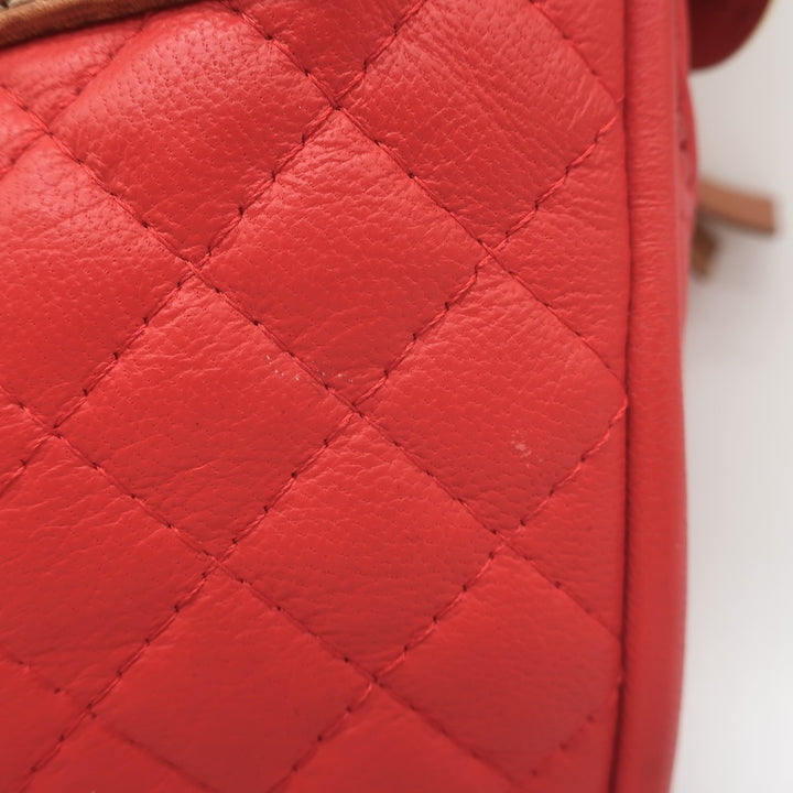 Clare V. Supreme FannyPack Belt Bag Red Quilted Leather
