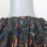 Ulla Johnson Lorena Puff Sleeve Top Obsidian Marble Print Taffeta Size 0